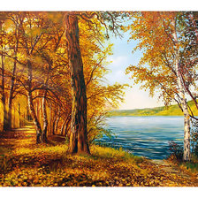 Оригинал схемы вышивки «Осенний пейзаж.» (№2060932)