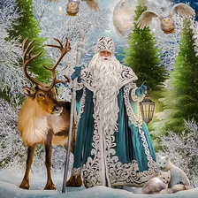 Схема вышивки «Animals and Santa Claus.»