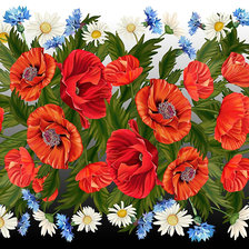 Схема вышивки «Полевые цветы.»
