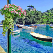 Схема вышивки «Boats At Portofino.»