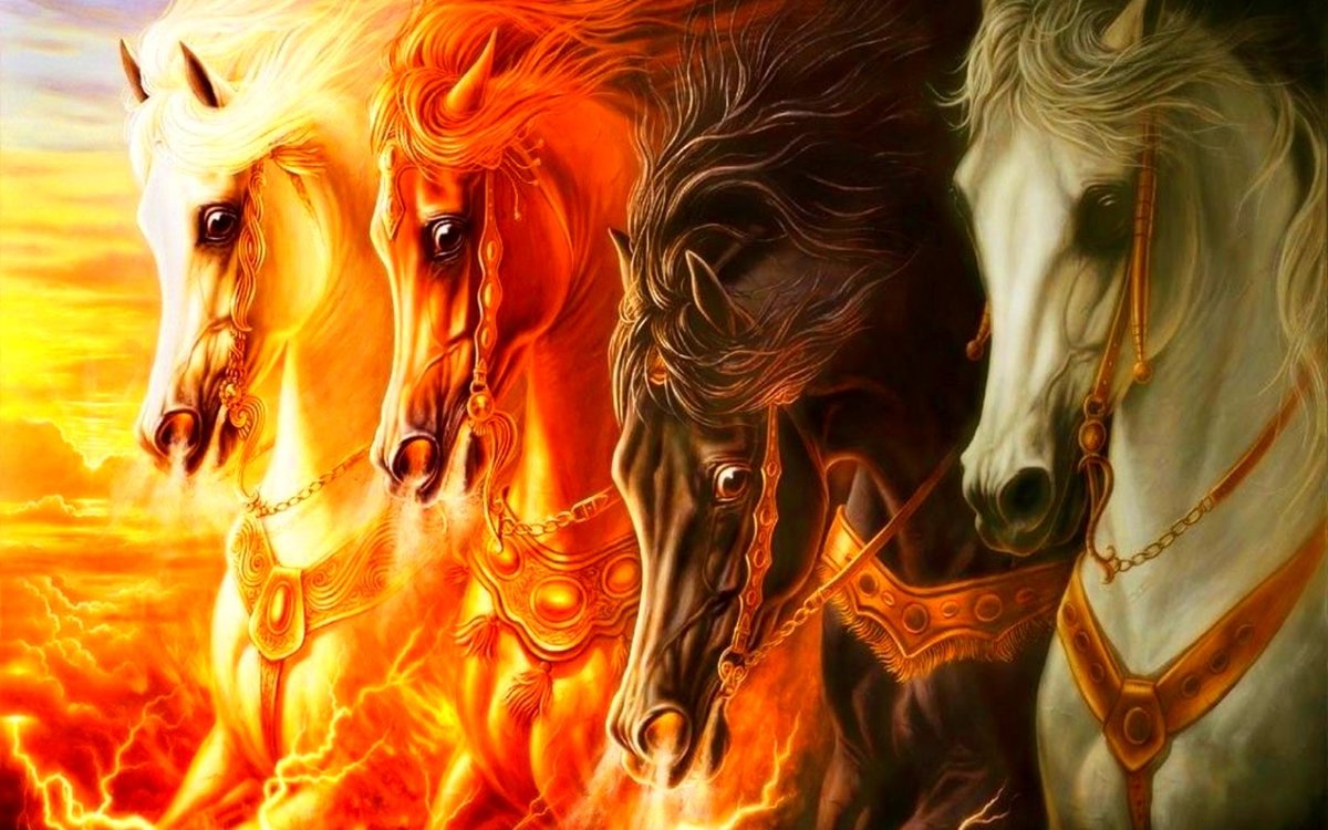 четыре сказочных коня - оригинал