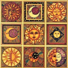 Схема вышивки «Солнце и луна»