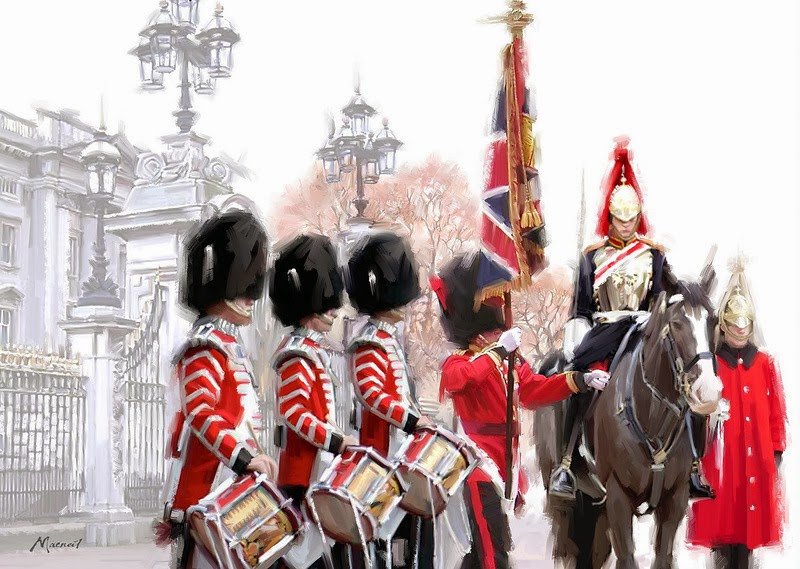 Лондон, караул - лондон, лошадь, солдаты, караул - оригинал