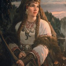 Оригинал схемы вышивки «Девана (Зевана) - богиня охоты.» (№2082298)