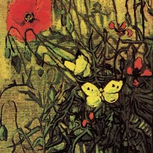 Маки и бабочки. Ван Гог