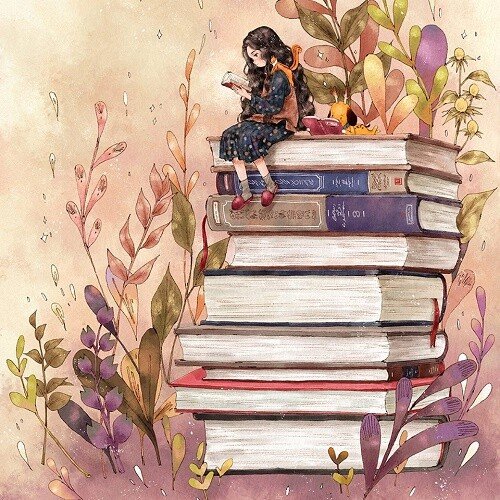 найти себя - книги, чтение, девочка, досуг - оригинал