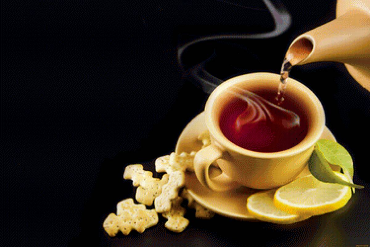 чай с печеньками и лимончиком - кухня, чай, кофе - предпросмотр