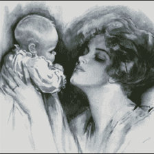 Оригинал схемы вышивки «Мать с детем» (№2094948)