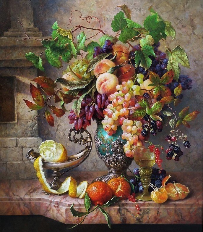 Натюрморт - натюрморт, кухня, ягоды, фрукты - оригинал