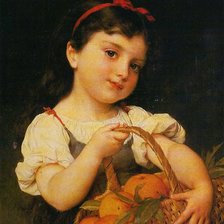 Схема вышивки «Девочка с апельсинами. Эмиль Мунье»