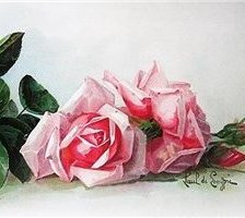 Оригинал схемы вышивки «Прекрасные розы Лонгре-3» (№2106958)