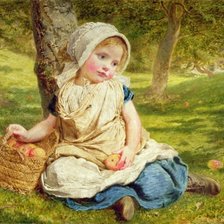 Оригинал схемы вышивки «Девочка с яблоками. Софи Жанжамбр Андерсон» (№2107135)