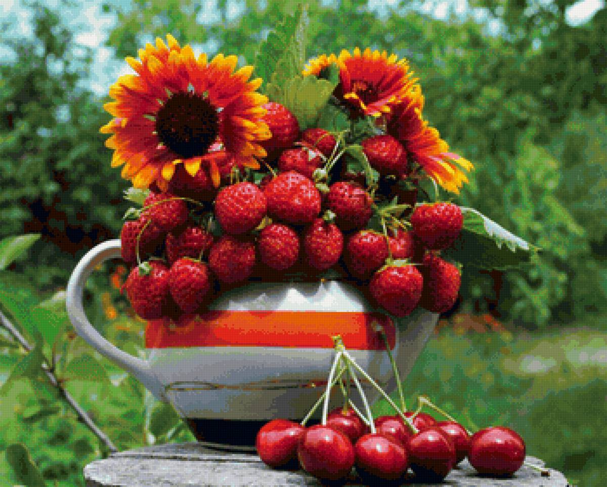 Ягоды - ягоды, цветы, лето - предпросмотр