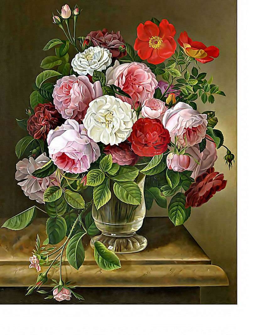 Букет - цветы в вазе, розы, цветы - оригинал
