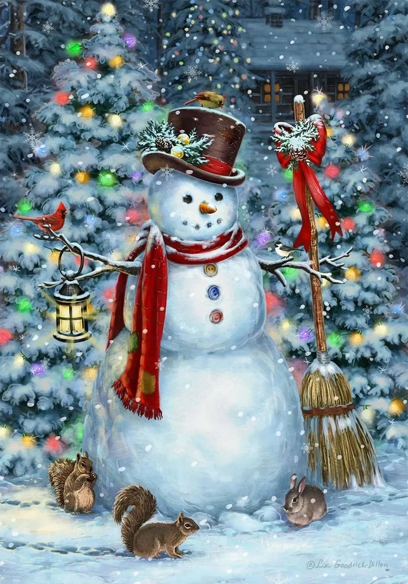 Снеговик - снеговик, зима, детское, новый год, рождество - оригинал