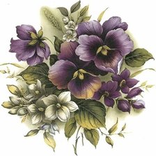 Оригинал схемы вышивки «Цветы» (№2114599)