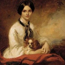 Схема вышивки «Агнес Уилсон. Девушка с собачкой»