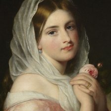Оригинал схемы вышивки «Чарльз Бакстер. Дама с розой» (№2118058)