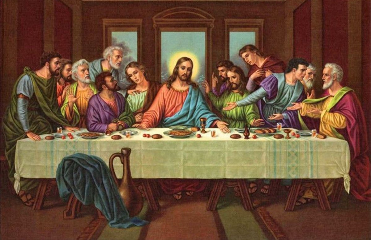 Тайная вечеря - апостолы, иисус, трапеза - оригинал