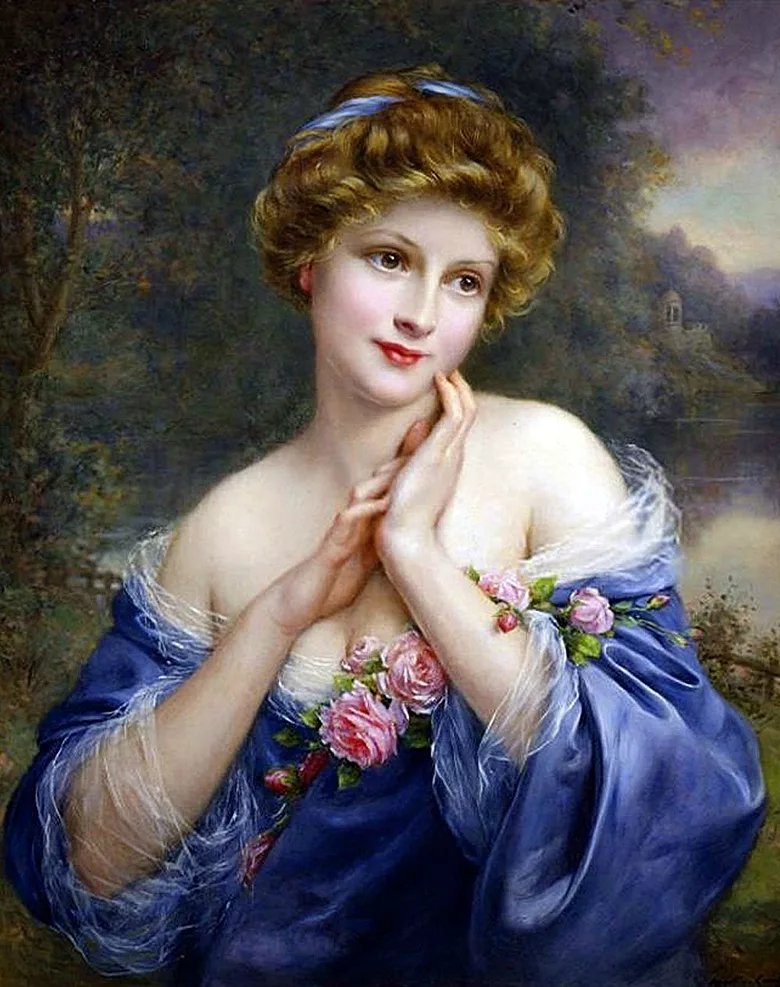 Портрет девушки. Франсуа Мартин Кавель - 19 век, живопись, портрет, девушка - оригинал