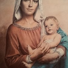 Оригинал схемы вышивки «Мать с детем» (№2126264)