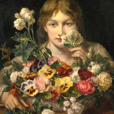 Девушка с цветами. Жан-Франсуа Портель