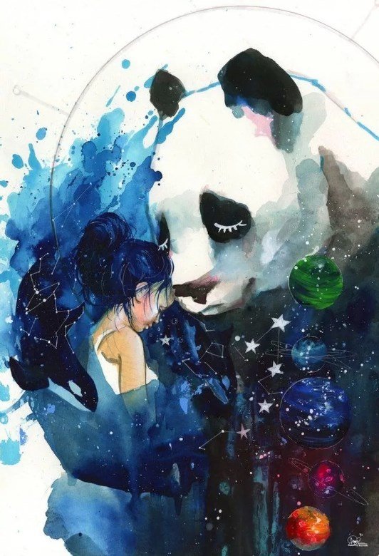 Звездная панда - космос, лора зомби, панда, абстракция, защита, надежность - оригинал