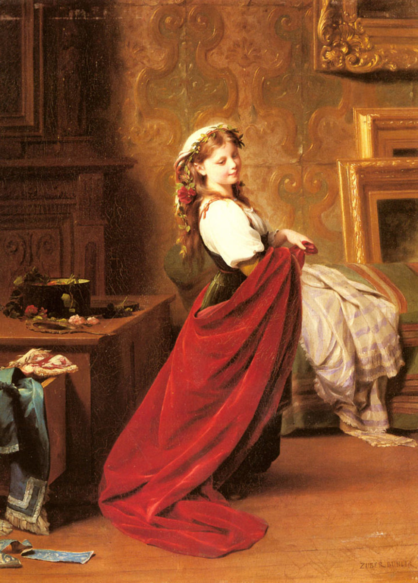 Фриц Цубер-Бюлер. Портрет девушки - живопись, девушка, 19 век, портрет - оригинал