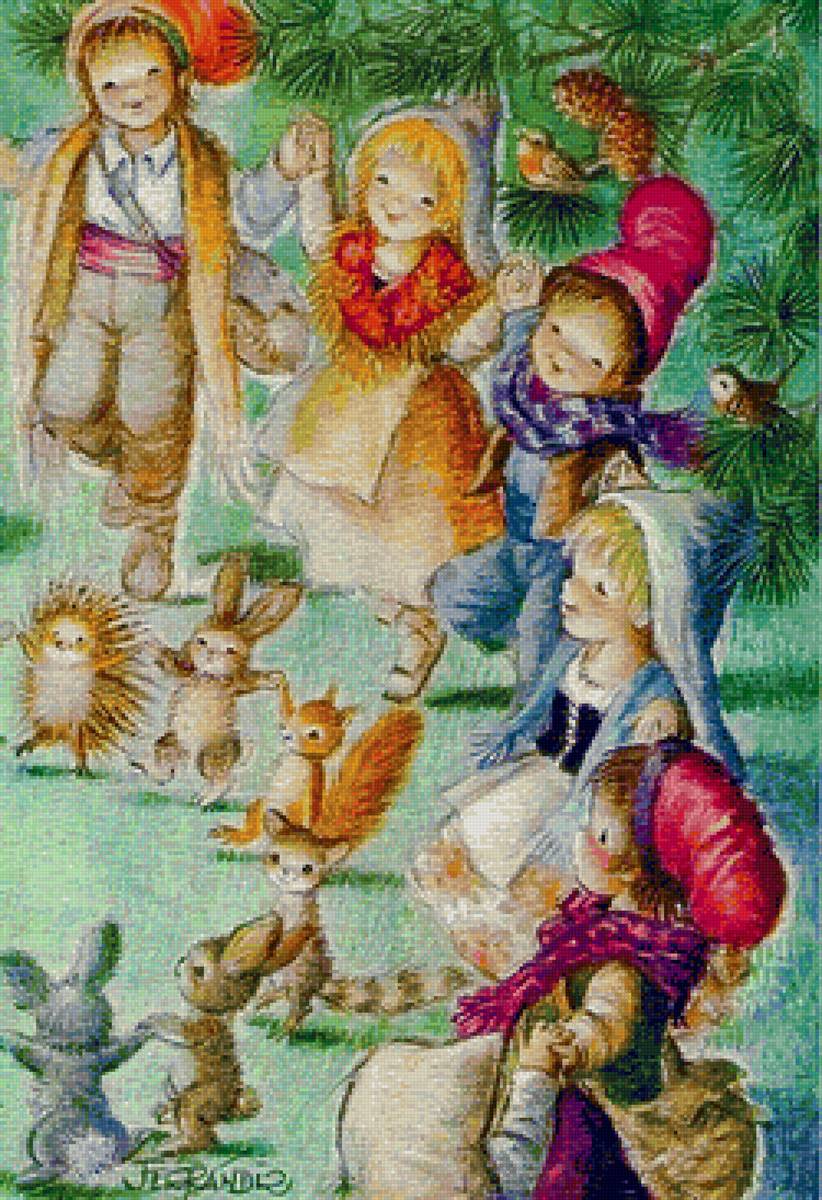 Christmas Sardana. - joan ferràndiz castells art.christmas.children.regional.animals. - предпросмотр