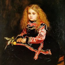 Схема вышивки «Портрет девочки. John Everett Millais»