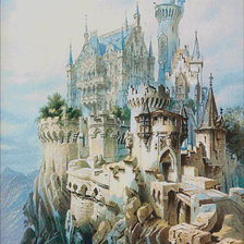 Оригинал схемы вышивки «замок Лебединый утес» (№2136831)