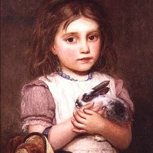 Схема вышивки «William Hippon Gadsby. Девочка с кроликом»