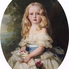 Оригинал схемы вышивки «Franz Xaver Winterhalter. Портрет девочки» (№2141560)