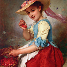 Девочка с ягодами. Адольф Пиот