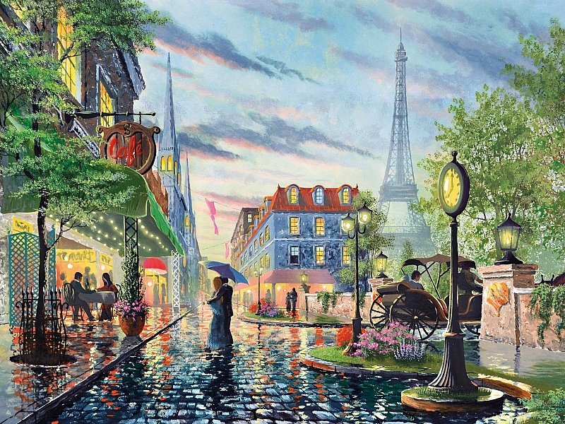Париж - вечер, башня, париж - оригинал