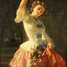 Девушка с розами. Felice Barucco