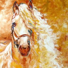 Схема вышивки «лошадь в лучах солнца»