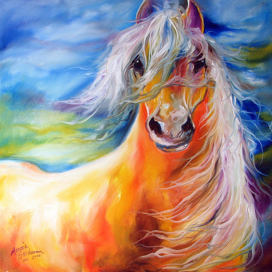 75 - настроение, природа, живопись., кони, лошадь, лошади - оригинал