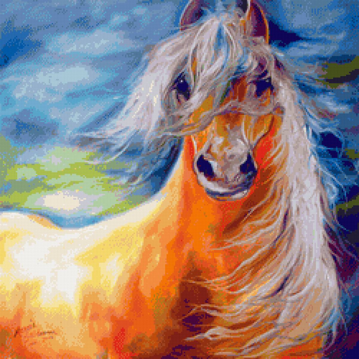 75 - живопись., настроение, лошадь, кони, природа, лошади - предпросмотр