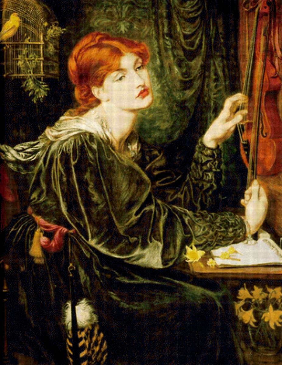 Данте Габриэль Россетти. Вероника - портрет, 19 век, девушка, прерафаэлиты, живопись - предпросмотр