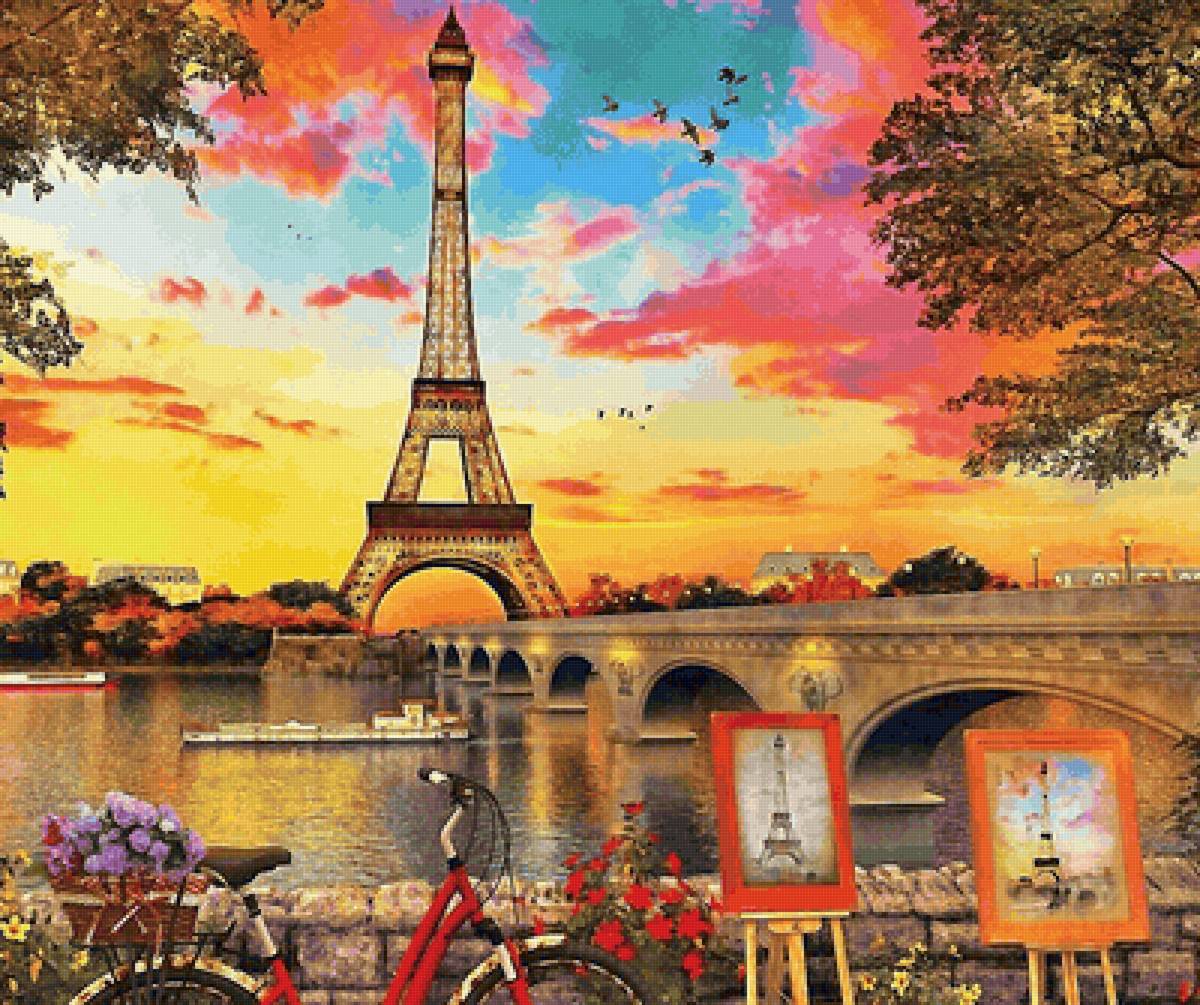 Закат в Париже - предпросмотр
