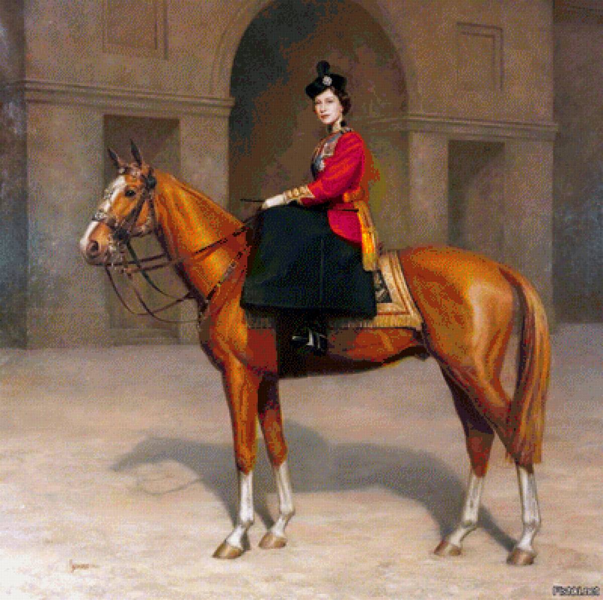 Елизавета II в молодости - женщины, лошади, верховая езда - предпросмотр