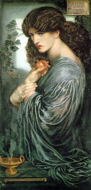 Dante Gabriel Rossetti. Прозерпина - прерафаэлиты, 19 век, живопись, девушка, портрет - оригинал