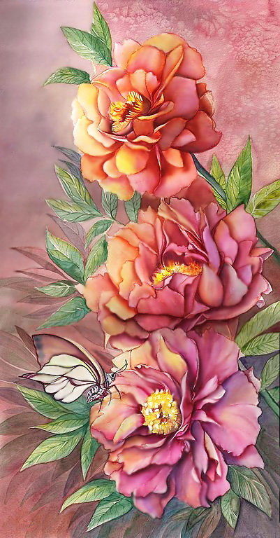 Панелька "Бабочка и цветы" - оригинал