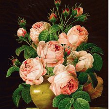 Оригинал схемы вышивки «Rosas no vaso.» (№2177345)