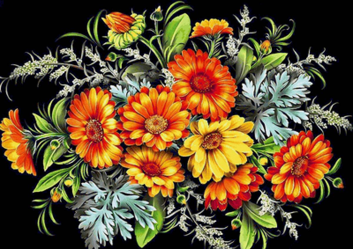 Букет из цветов - натюрморт, букет, цветы, композиция - предпросмотр