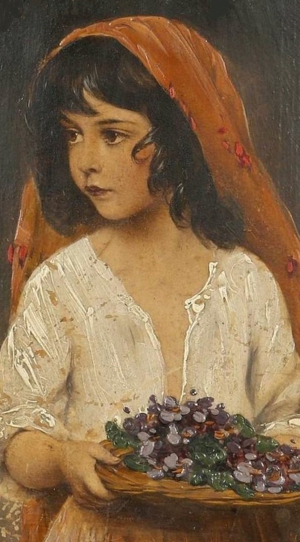 Неизвестный художник. Портрет девочки - 19 век, портрет, живопись, девочка - оригинал