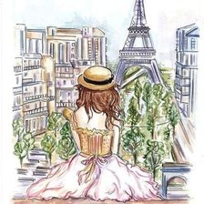 Схема вышивки «Хочу в Париж»