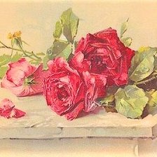 Схема вышивки «three roses red»