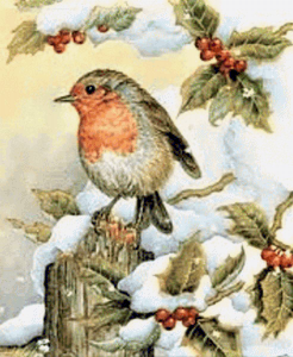 Christmas bird - птицы - предпросмотр